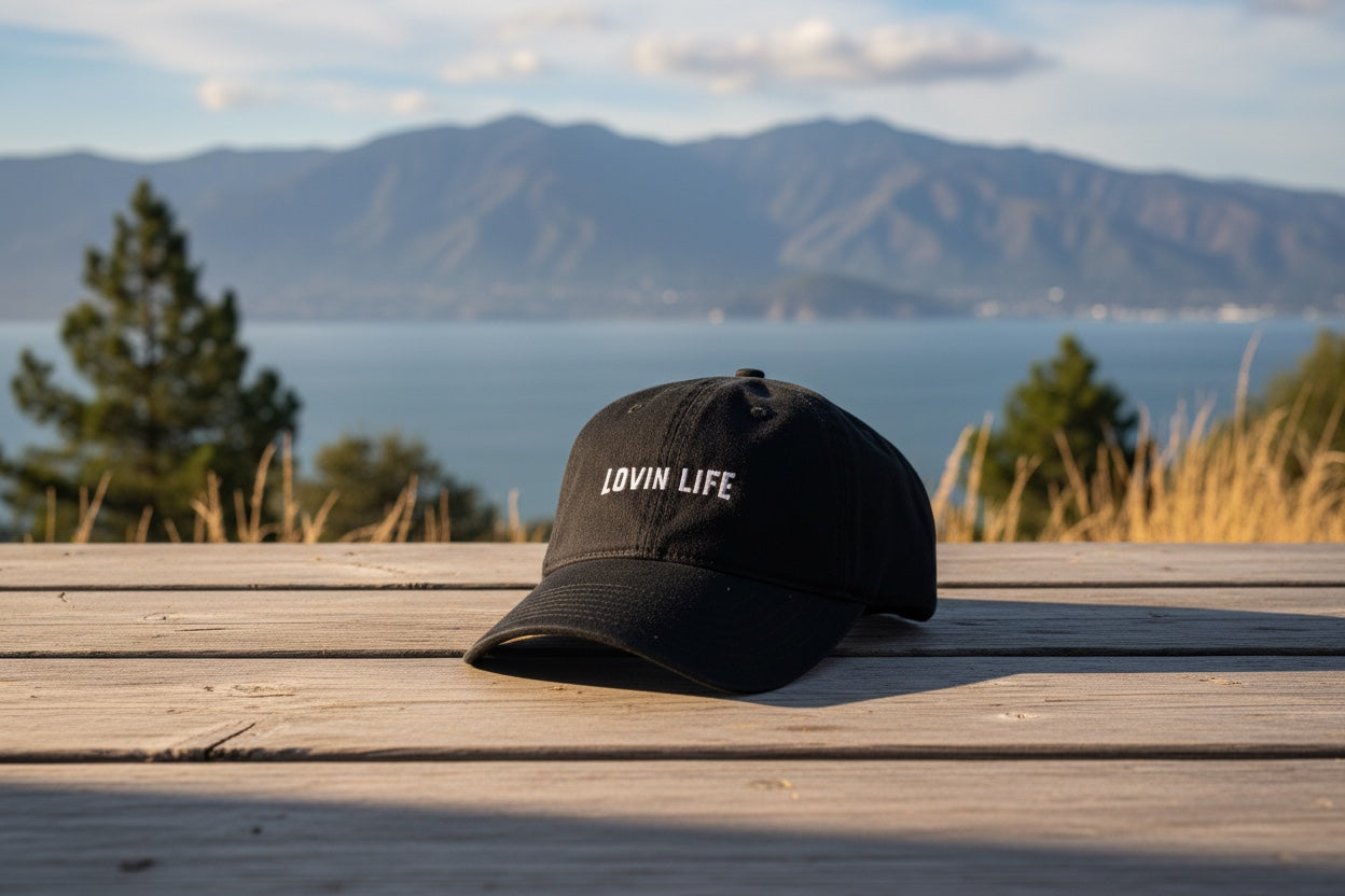 Lovin Life Dad Hat - Black