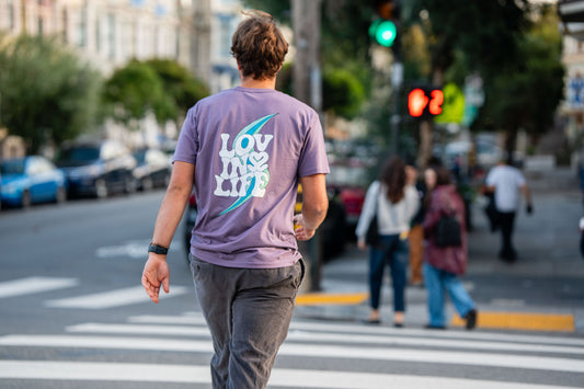 Retro Stacked Tee - Mauve