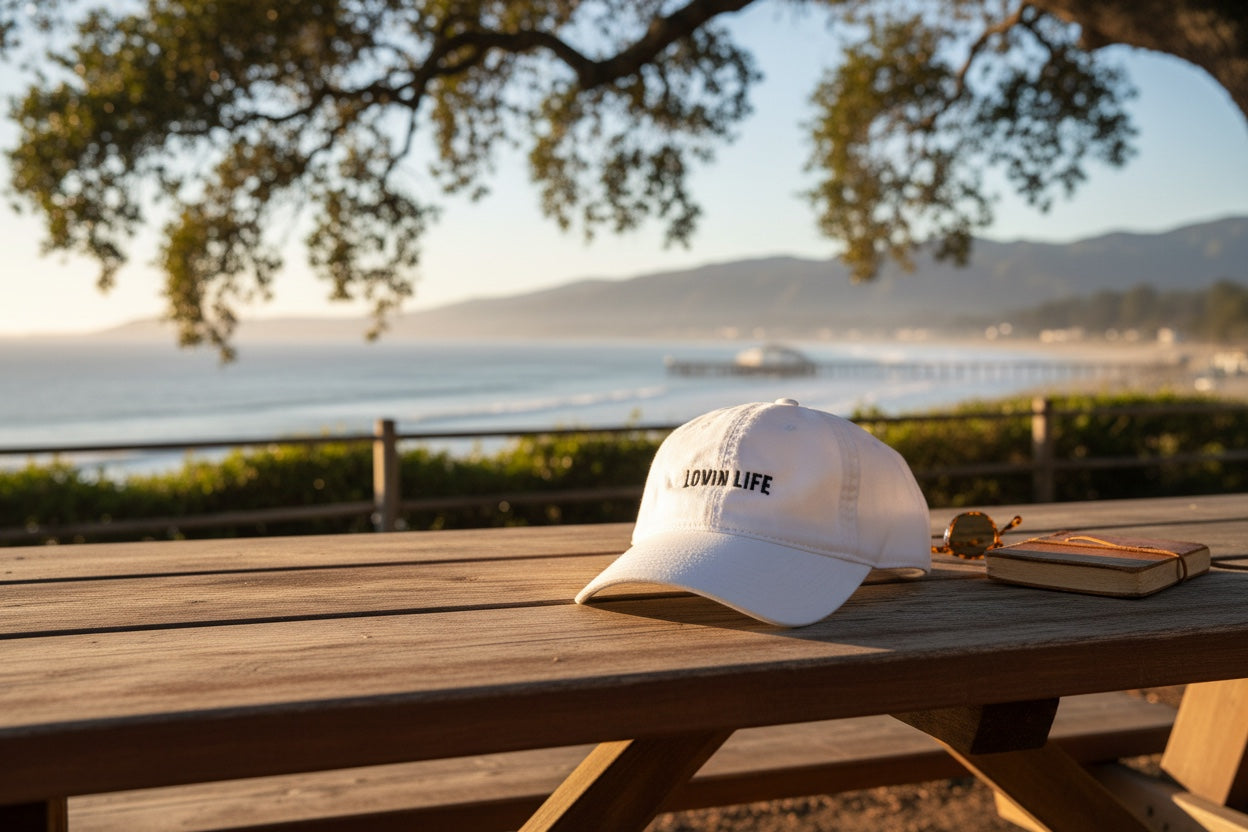 Lovin Life Dad Hat - White