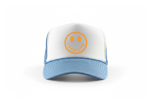 Smiley Trucker - Blue & White