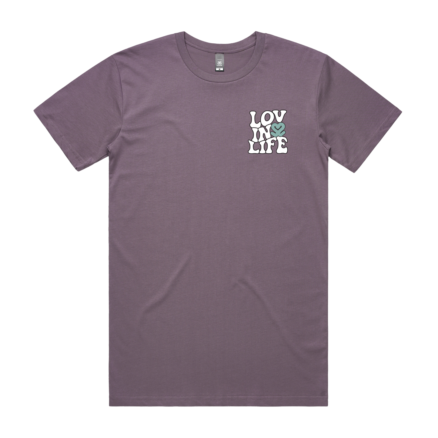 Retro Stacked Tee - Mauve