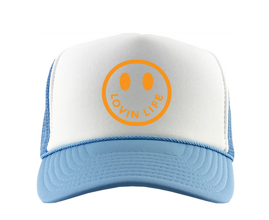 Smiley Trucker - Blue & White