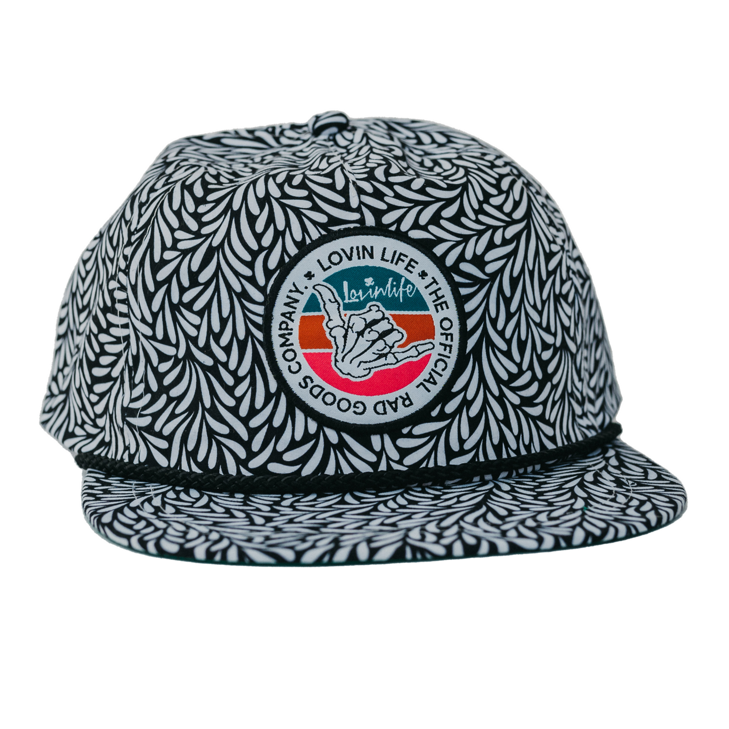 Throwback Black Rope Cap - Woven Patch