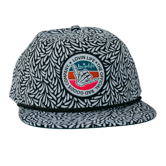 Throwback Black Rope Cap - Woven Patch